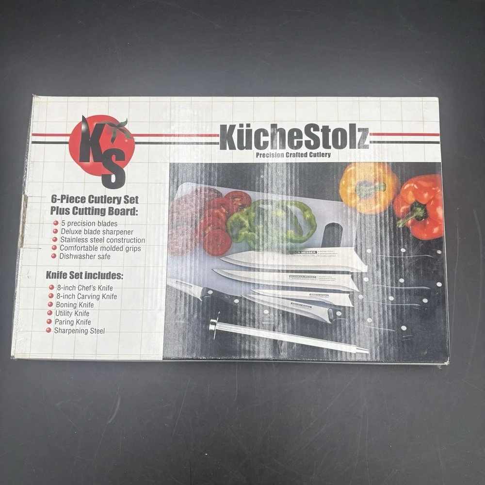 Kuchestolz 6 Piece Cutlery Set Plus Cutting Board NEW in Package